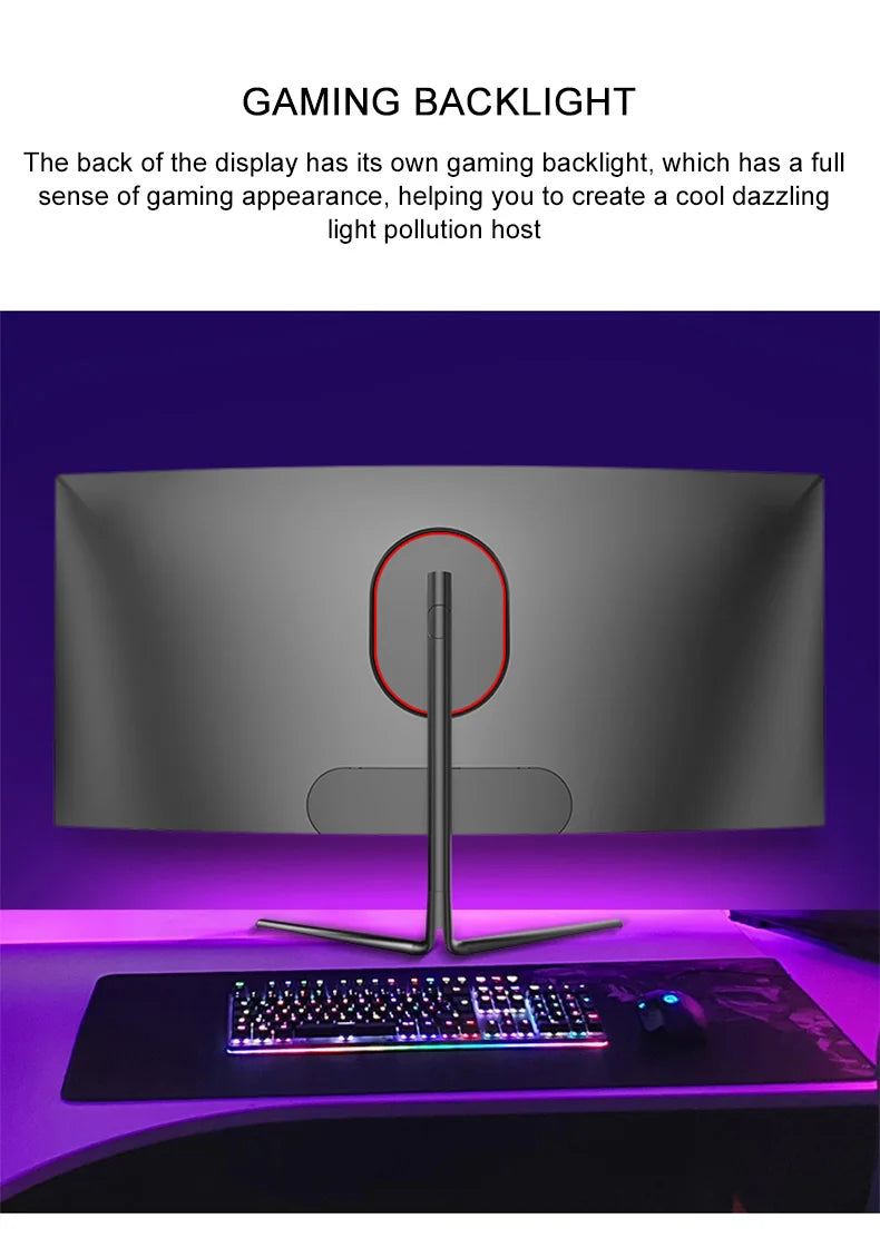 Frameless 2k 4k 32 Inch Curved Display Gaming Computer Monitor Led Monitor with DP Input