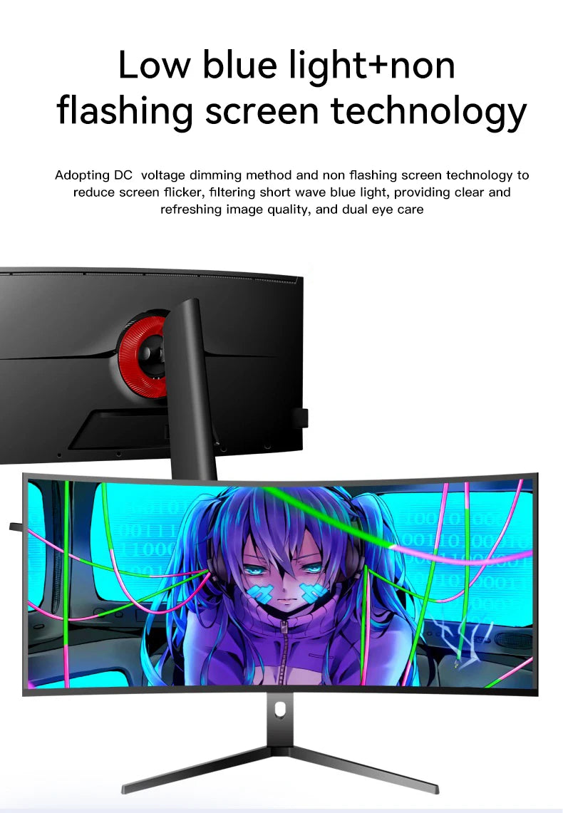 OEM 40 Inch Inches IP45 Lcd Monitors Curved Screen R2500 4K 5K 60 75 hz Gaming Monitor Pc Computer Monitor for Games