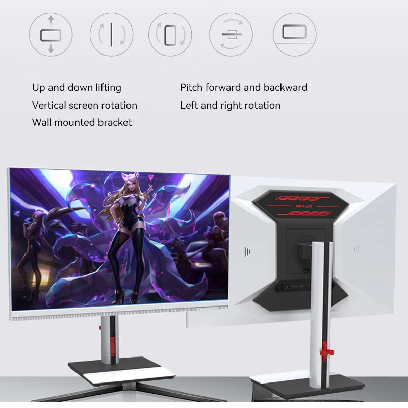 Custom Logo IPS Panel Desktop 60Hz 5K Gaming Monitor 27Inch 5120x2880 Ultra High Resolution Mini-Led Monitor With Lifting Base