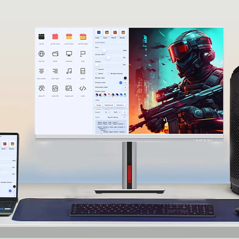 Ultra Clear 27 Inch UHD 5K 60Hz 1ms IPS Height Adjustable Stand Mini LED Light Office Gamer Monitor Computer Display Screen