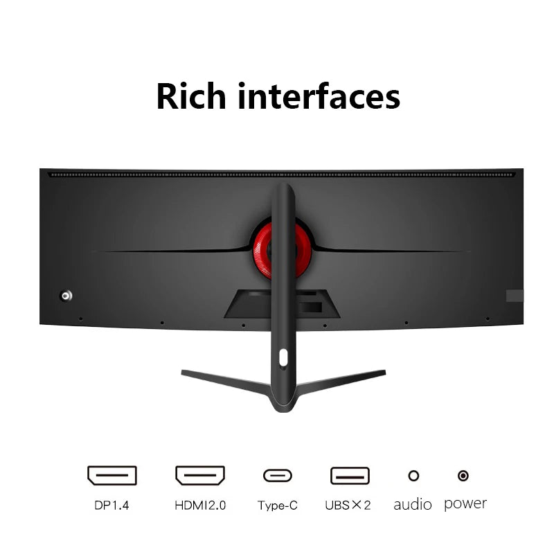 OEM 49 Inch PIP PBP Super Wide Curved Monitor Gamer 75hz 144Hz 165Hz Computer Screen Lcd Led Monitors 4K 5K Gaming Monitor
