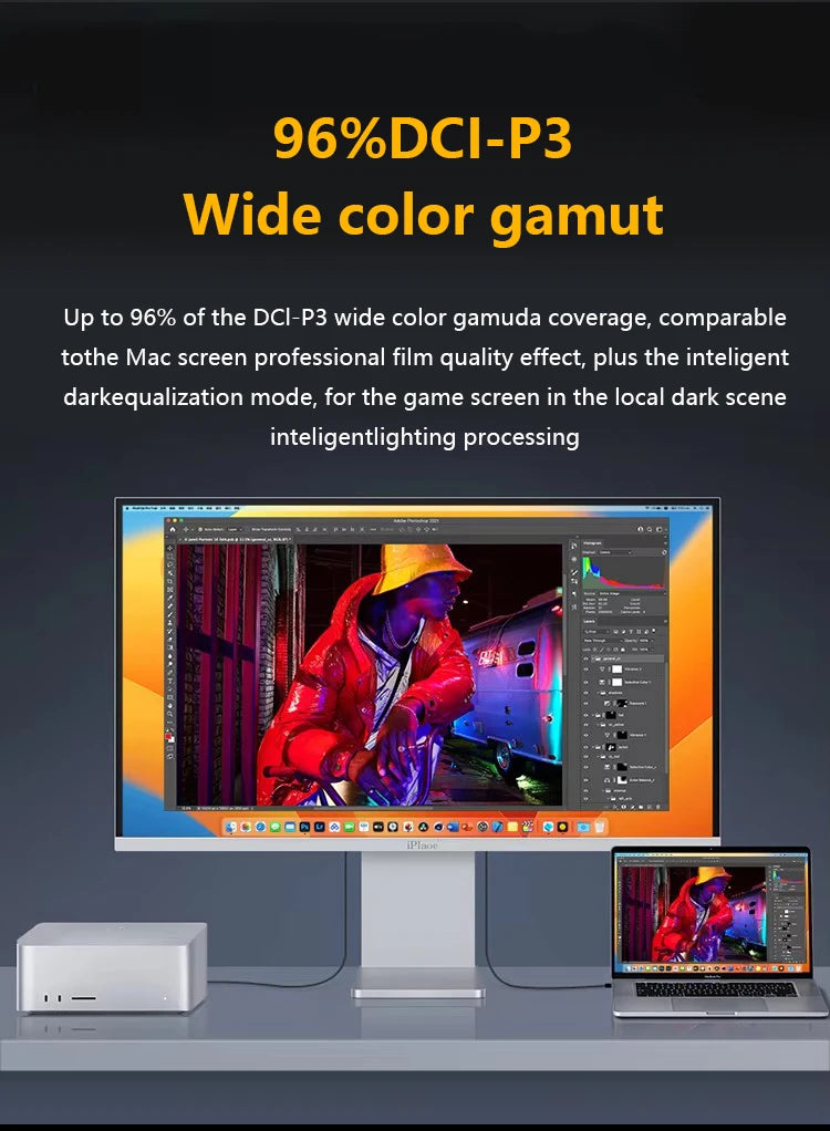 34 Inch 5120*2160p 5K60Hz 21:9 Flat Frameless IPS Aluminum Metal Case Bezel Free Compute Pc Gaming Monitor