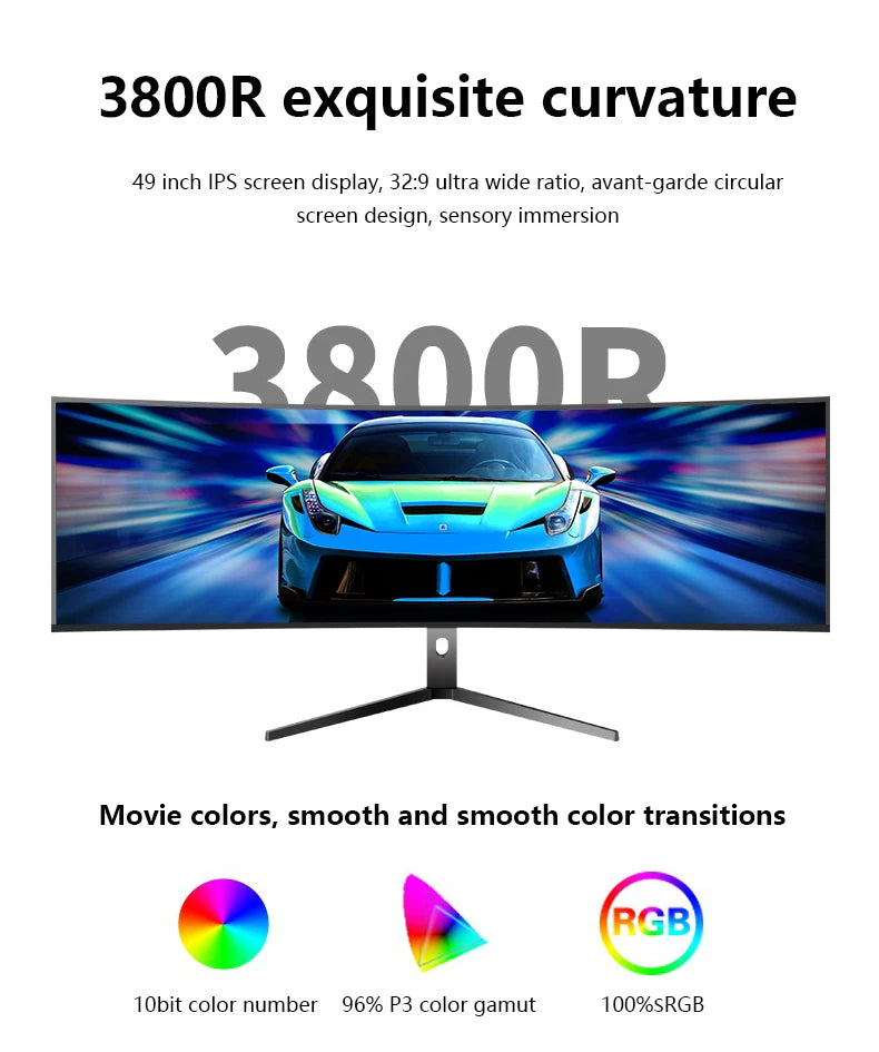 49 Inch 5k Curved PC 75Hz 144Hz Gaming Monitor