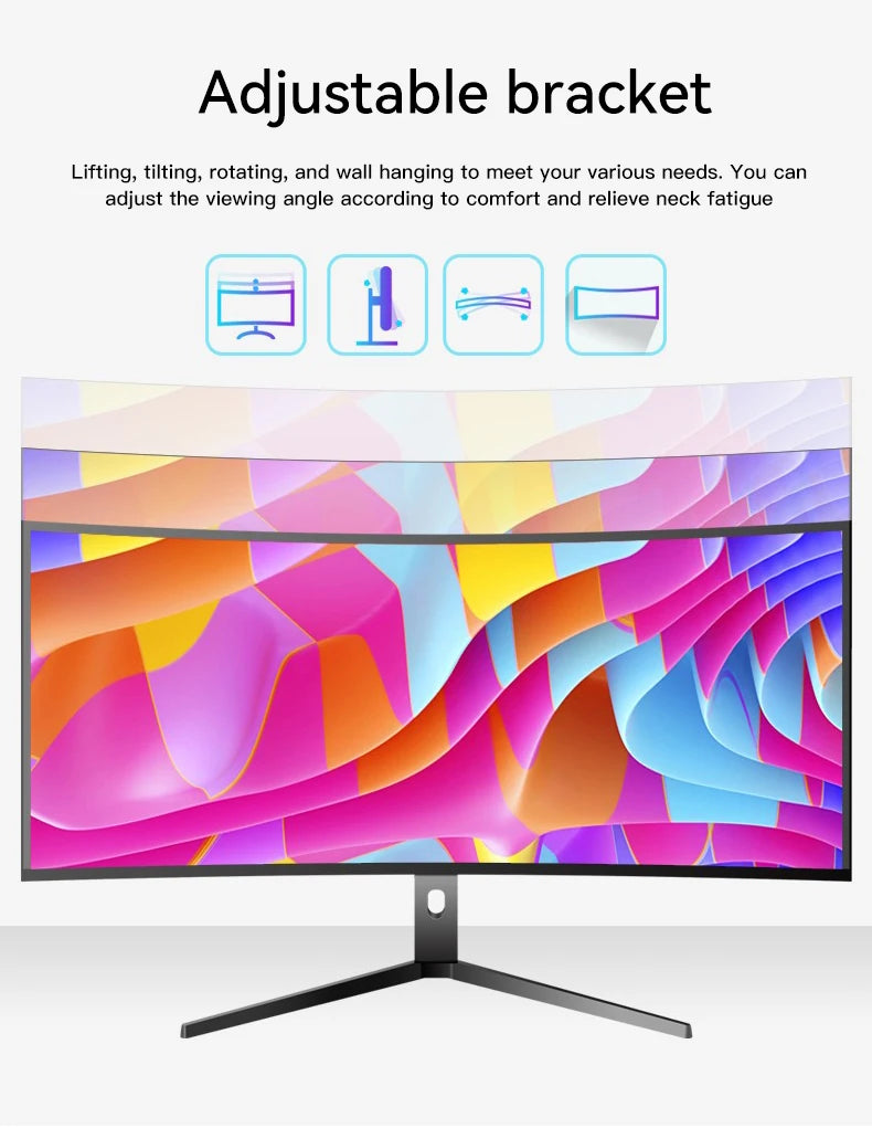 Factory Ultra Wide 40 Inch R2500 21:9 Computer PC Monitor 4k 144hz Frameless Bezel Curved Gaming Monitor