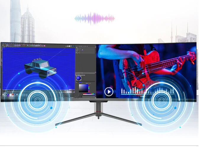 1800R Widescreen 49 Inch HDR400 144Hz 32:9 Gaming Pc Curved Monitor 49 Inch Gaming