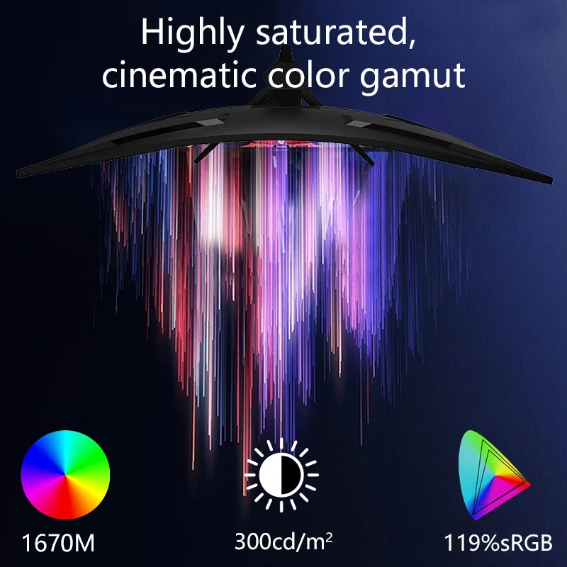 Hot Selling Display 165 Hz Pc Gaming Monitor 4K Curve 34 Inch Curved Monitores Gaming 165Hz